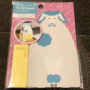 Sticky Note To-Do Stand Holder Container Paper Sheep Lamb Goat Kawaii Stationery